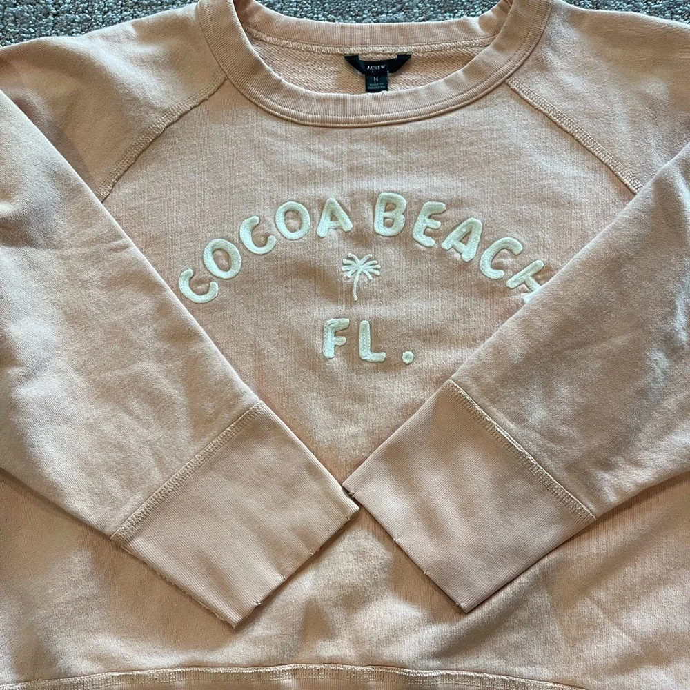J. Crew Peach 'Cocoa Beach FL' Crewneck Sweatshirt